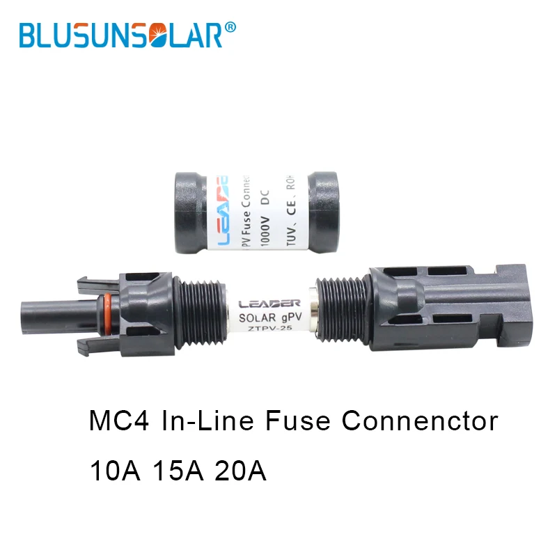 

Leader Solar Fuse Connector 1000V IP67 Waterproof Fuse Holder Protection 1000V/1500V DC 10A/15A/20A/25A/30A