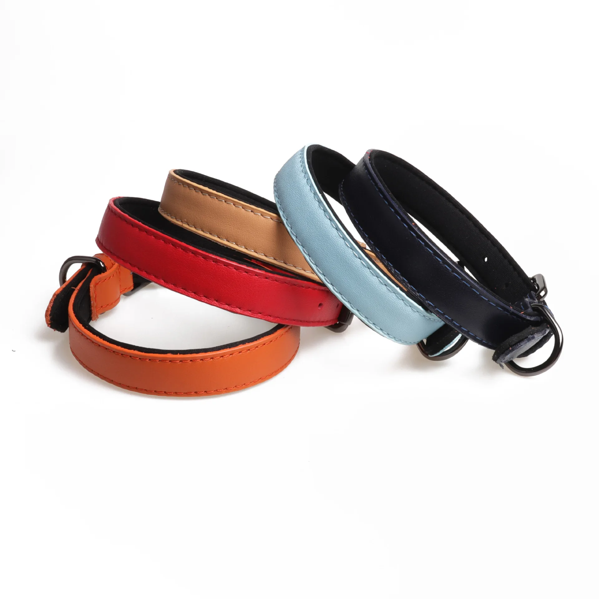 

Solid Color Pet Collar New Leather Diving Cloth Pet Collar Dog Collar Cat Accessories