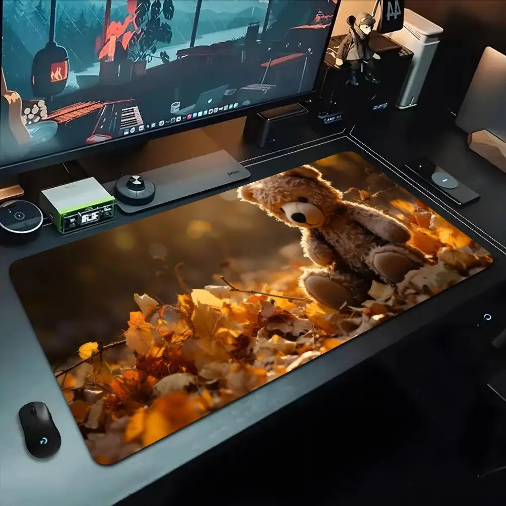 

teddy bear Mouse Pad 500X1000 mm Large Gaming Mousepad Gamer XL Rubber Otaku Keyboard Pad Laptop Desk Mat