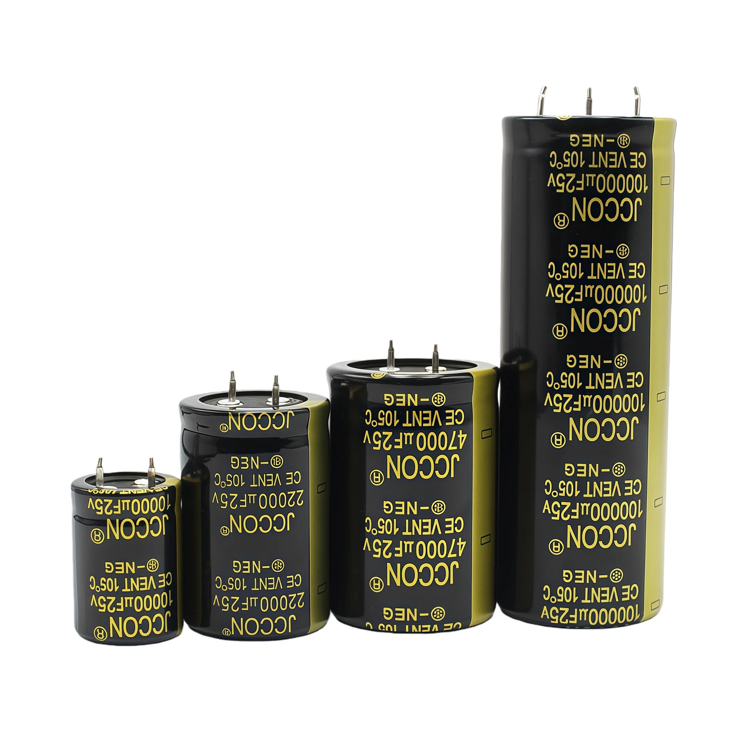 1 قطعة JCCON الثور القرن مكثف الجهد الكامل 25V 10000 فائق التوهج 22000 فائق التوهج 47000 فائق التوهج 100000 فائق التوهج 25 فولت مرشح الصوت الألومنيوم مُكثَّف كهربائيًا