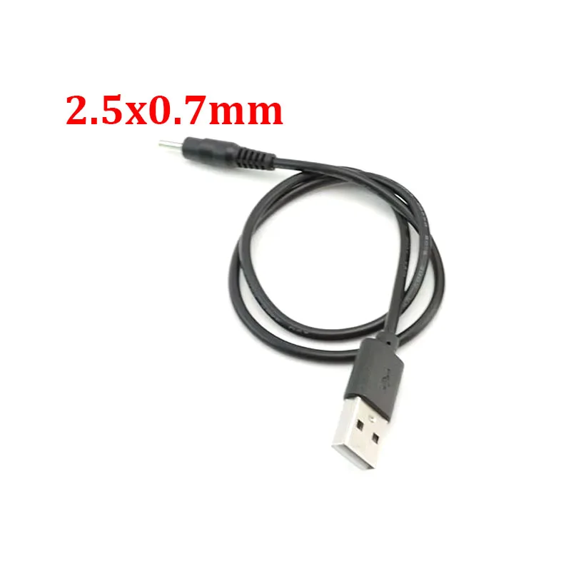 USB 2,0 tipo A macho a DC 2,5x0,7mm enchufe DC5V Cable de cargador USB conector de Cable cables de extensión