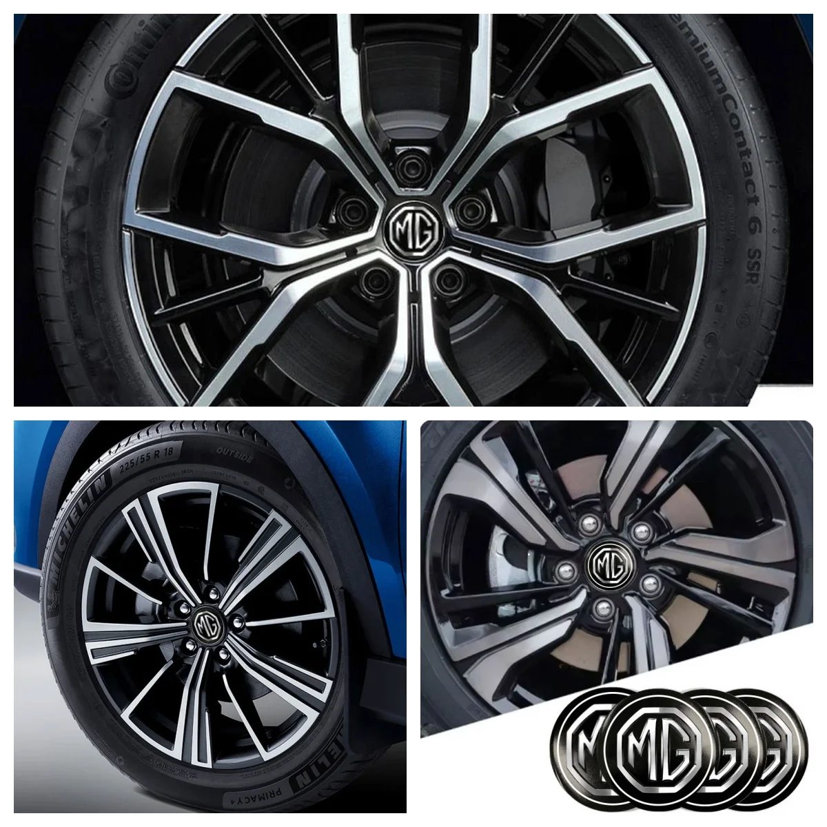 4Pcs 56mm Car Wheel Rim Hub Center Cap Logo Stickers For MG4 EV MG ZS MG5 MG7 MG HS Wheel Hub Emblem Decor Accessories view 6