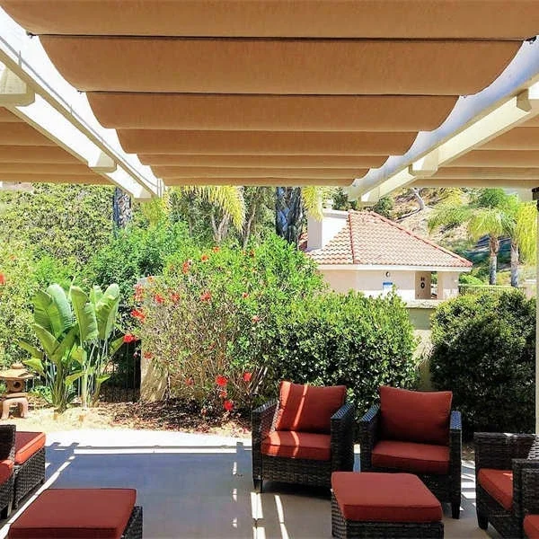 

2m x 3m UV Block HDPE Sun Shelter Telescopic Sun Shading Net Home Courtyard Retractable Outdoor Awnings Customizable