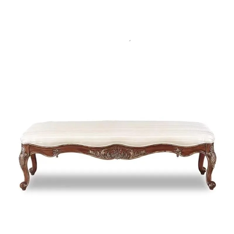 French Solid Wood Bedroom Bedside Stool Hotel Villa Customizable Furniture Factory Direct Sales