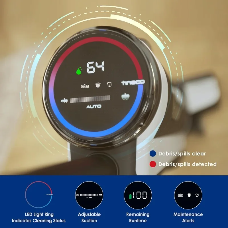 Tineco Floor ONE S3 Cordless Hardwood Floors Cleaner, Wet Dry Vacuum Cleaners for Multi-Surface Cleaning w/ Smart Control System