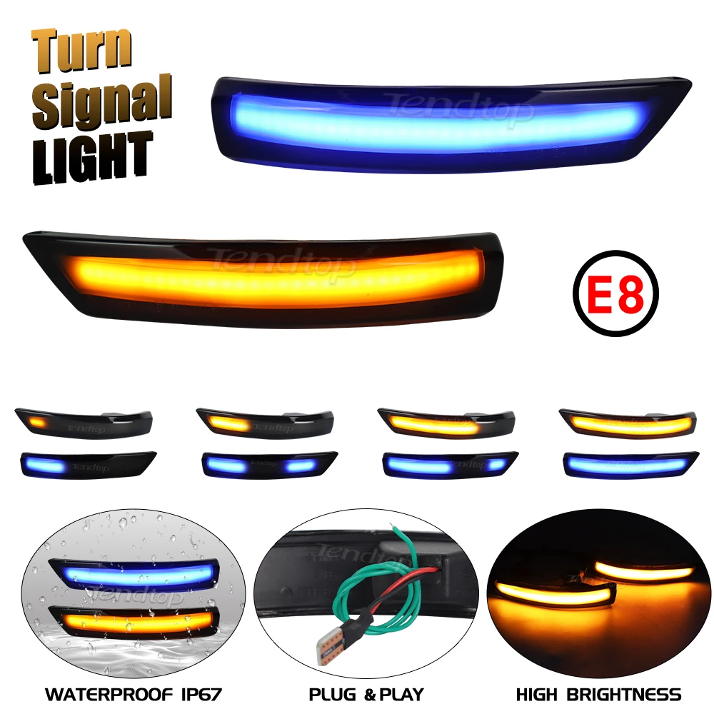 For Ford Focus 2 MK2 MK3 3.5 Mondeo MK4 LED Dynamic Turn Signal Light Side Mirror Indicator Sequential Blinker Car Repeat Lamp