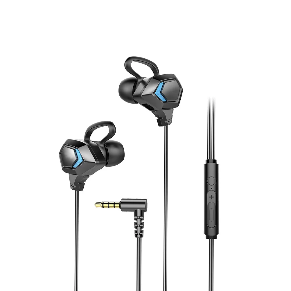 

in-Ear Wired Gaming Earphone Durable ABS Material 35mm Metal Elbow Connector Ergonomic Arc Ear Wings for Gaming