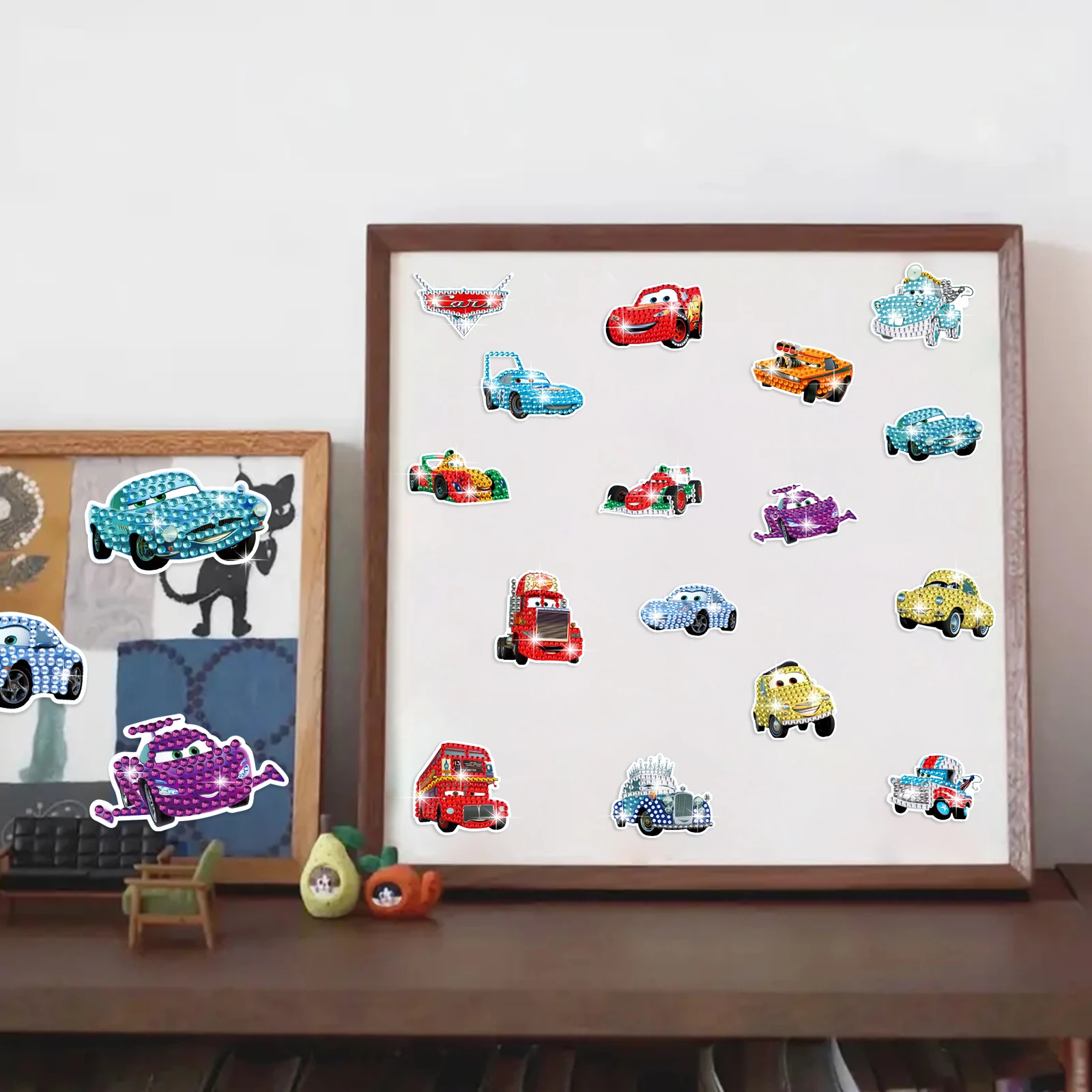Cartoon Car Children Diamond Painting DIY Handmade Random Point Drill Stick Random Decoration sticker Suit Semi-Finished Product view 5