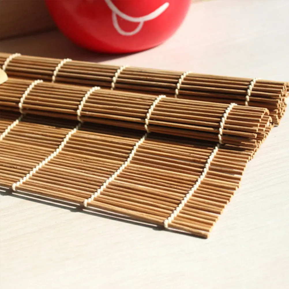 6Pcs Bamboo Sushi Rolling Mat Set Beginner Friendly Stain Resistant Hand Washable Compact Foldable Sushi Making Supplies
