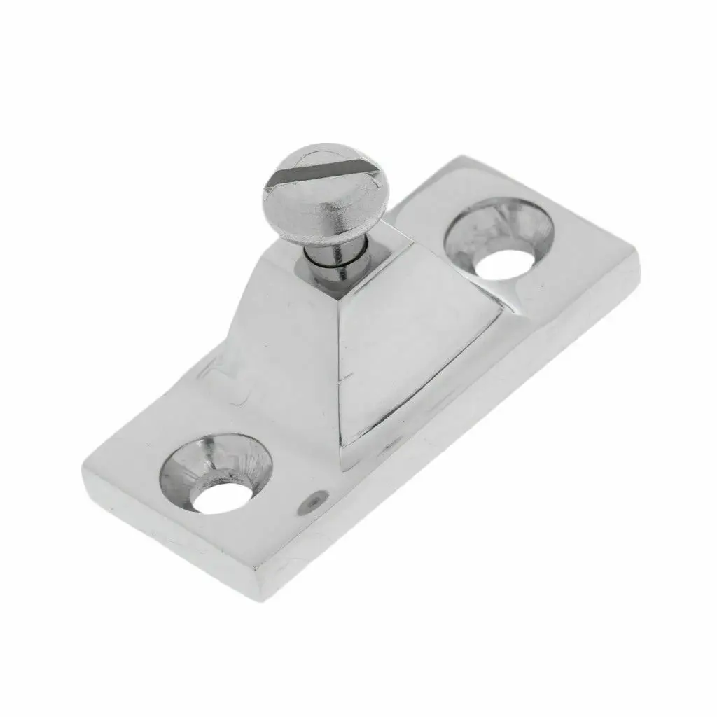 2Pcs Marine Grade 316 Stainless Steel Side Mount Deck Hinge Pyramid-shape Base For Bimini Tops Screws Fittings Boats Hardware