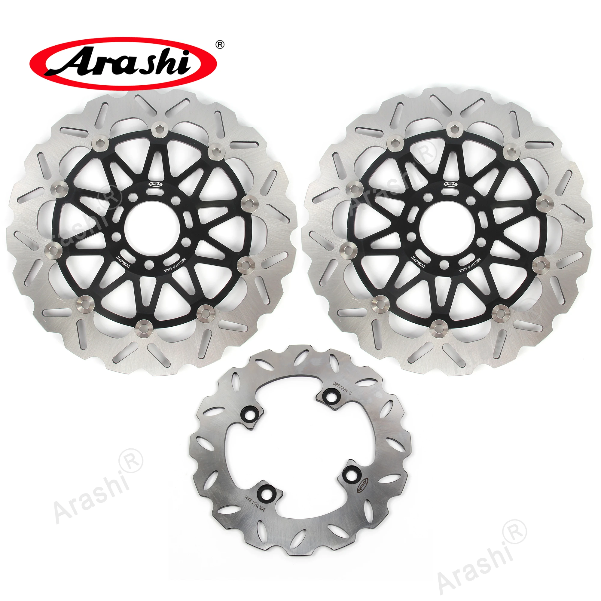ARASHI CNC Drijvende Remschijven Voor Achter Voor KAWASAKI NINJA ZX12R ZX-12R 2000 2001 2002 2003 Motorfiets Drijvende Remschijven