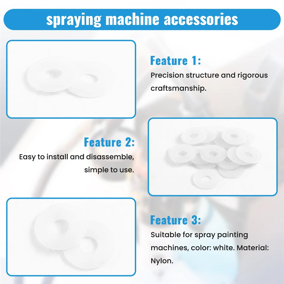 20Pcs Airless Spraying Machine Tool Lengthening Rod Gasket Spraying Rod Gasket Airless Spraying Machine Accessories