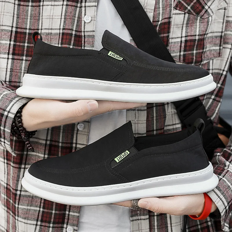 

Модная мужская повседневная обувь, дышащие лоферы, парусиновая обувь без шнуровки, удобная прогулочная обувь, легкая обувь для ленивого вождения, кроссовки