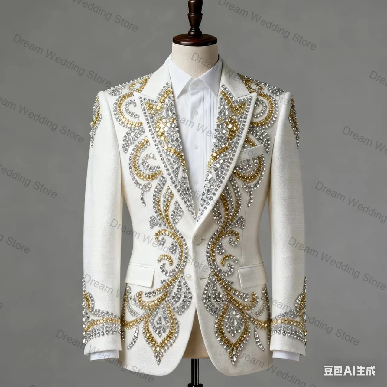 Conjunto de pantalones de traje rosa para mujer, chaqueta + Pantalones de 2 uds., chaqueta Formal de oficina con cristales de lujo para mujer, abrigo personalizado para invitados, boda y graduación