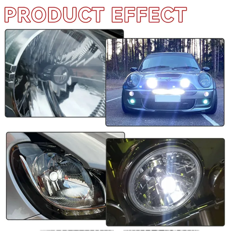 Y6 H4 LED Projector Headlight Projector Lens with Fan Cooling 90W Automobile Hi Lo Beam Bulb 12V