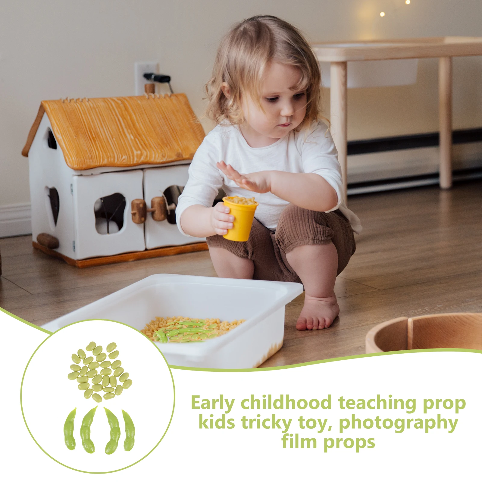 

Simulated Edamame Decoration Vegetable Prop Plant Fake Model Faux Vegetables Lifelike Pvc Green Soybean Simulation