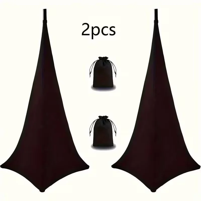 

2 шт., чехол для подставки для динамика Dj Light с сумкой для хранения, трехсторонняя крышка подставки для динамика, юбка-подставка для штатива для сцены, свадьбы, банкета