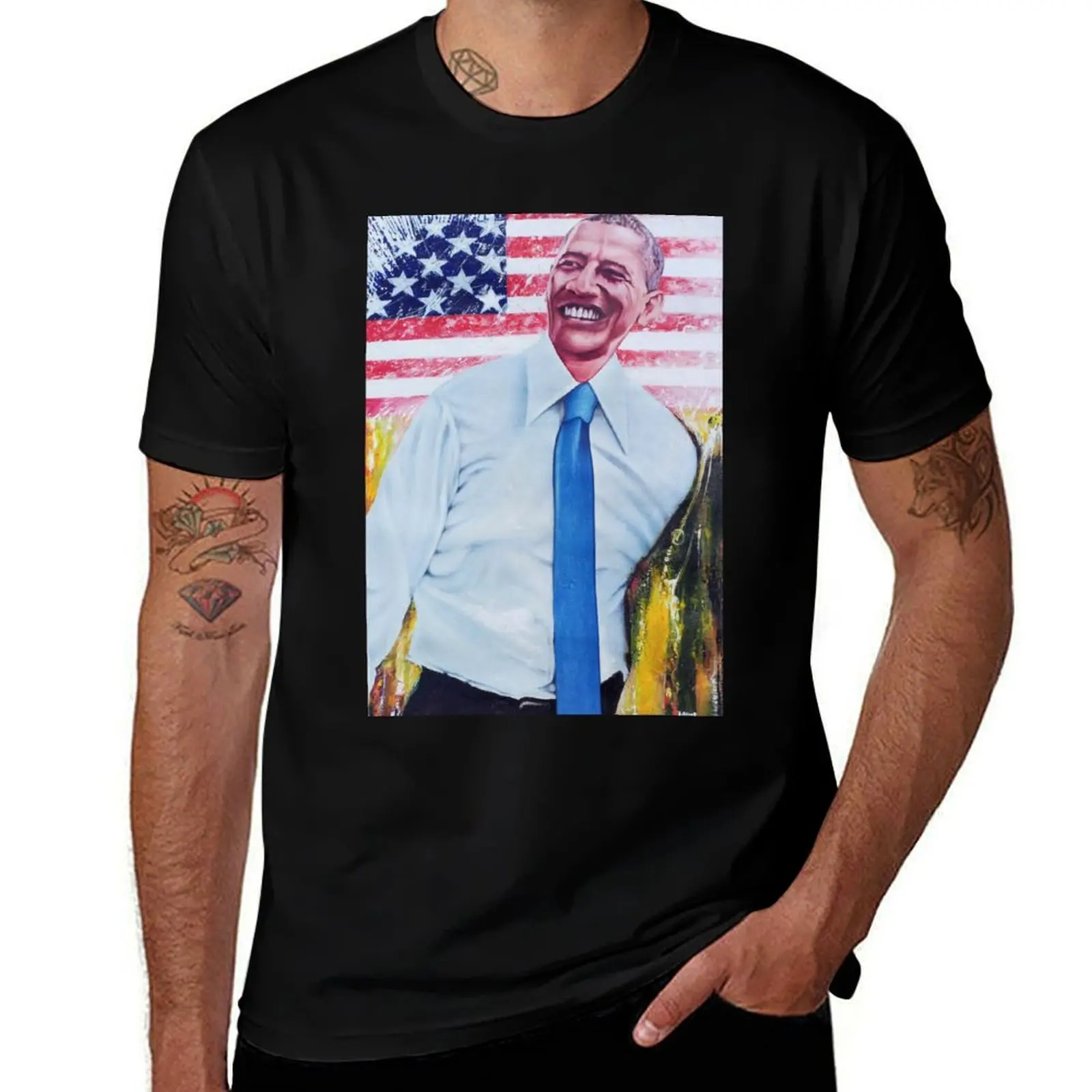 

President Barack Obama: Power in smile T-Shirt tops customizeds for a boy shirts graphic tshirts for men