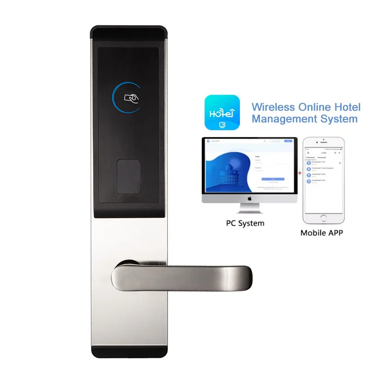 

Professional RFID Card Ekey Cerradura Inteligente Para TThotel Hotel Door Room Lock Online System for Hotel Dormitory Airbnb