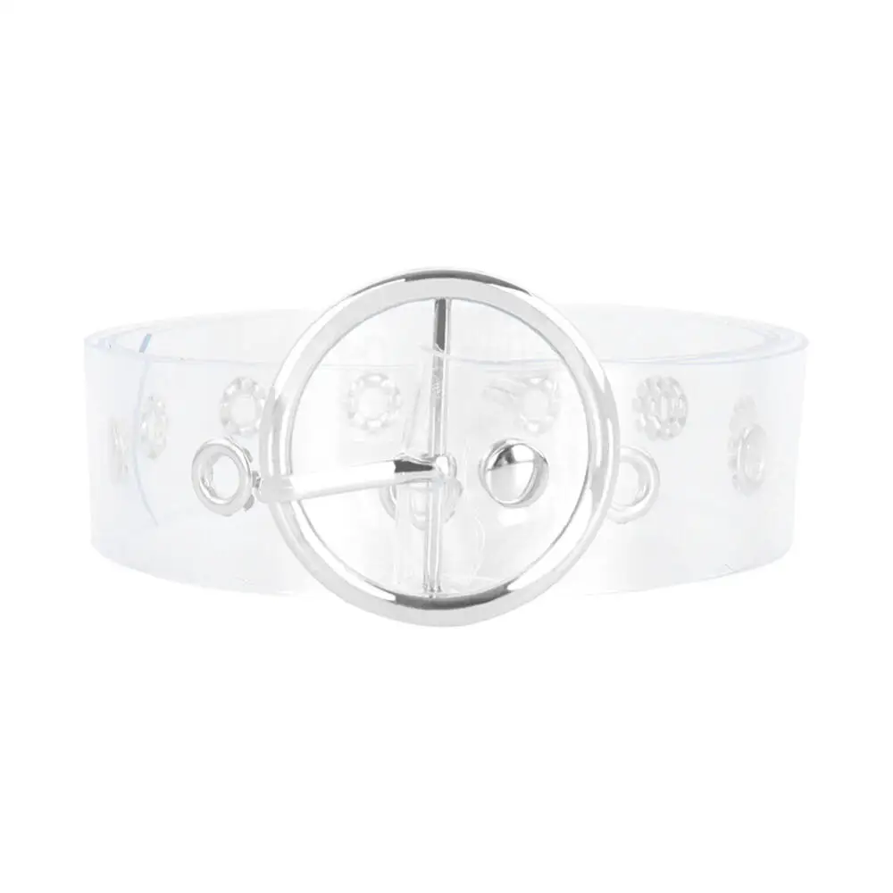 

Прозрачный ремень в стиле стимпанк в стиле панк, женский универсальный модный широкий ремень из ПВХ, поясной ремень, аксессуар на талию