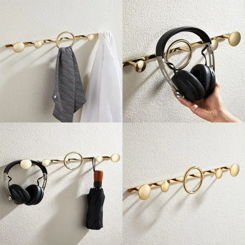 

Современная настенная вешалка для одежды из латуни с золотым покрытием и креативными крючками для прихожей, халатов и полотенец