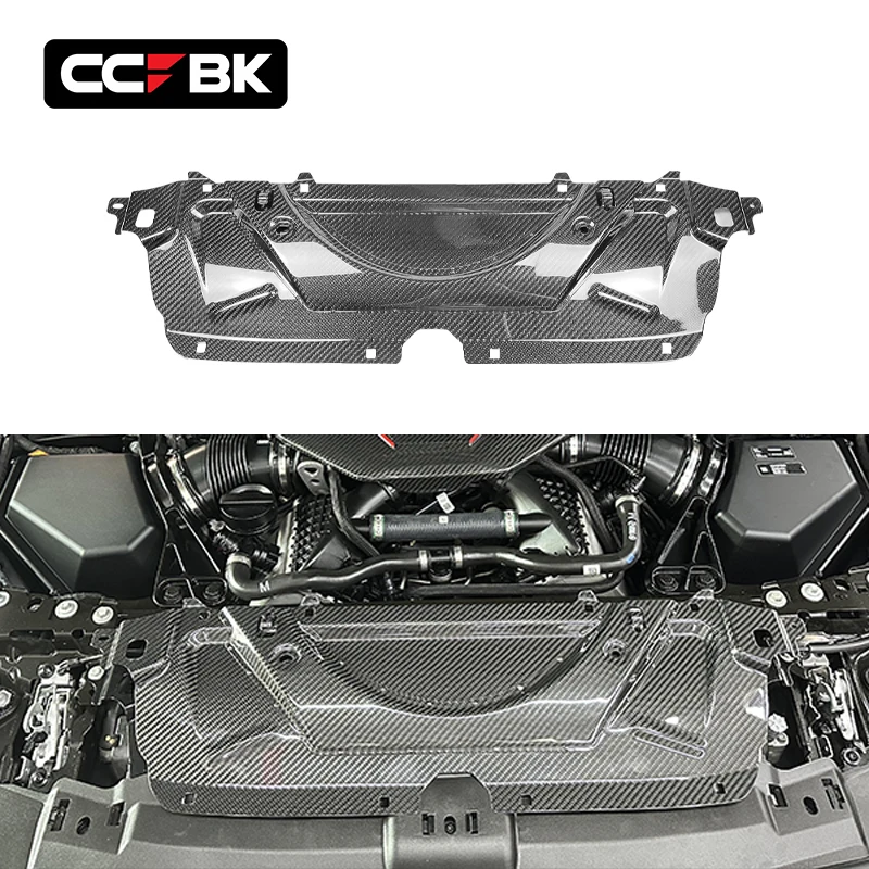 for For BMW G90 G99 M5 2024-2026 Dry Carbon Fiber Engine Bay Shroud Sight Radiator Support Cover Opening Shield 51745A01589