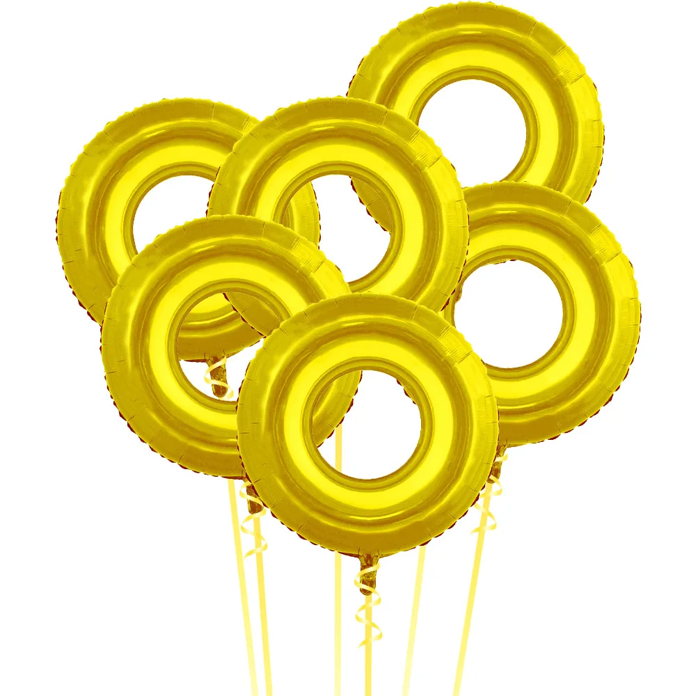 63 x 71 cm goldener Reifenballon, runde Form, Folien-Heliumballons, Brautparty, Hochzeit, Geburtstag, Party-Dekoration, Luftbälle, Globos – Detail 4