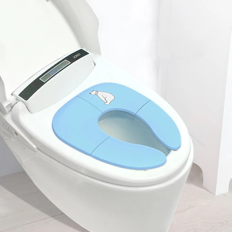 vvocci Folding Travel Potty Seat Portable Travel On A Toilet Seat Non-Slip Suction Cups For Fits Round Oval Toilets TouristCarry