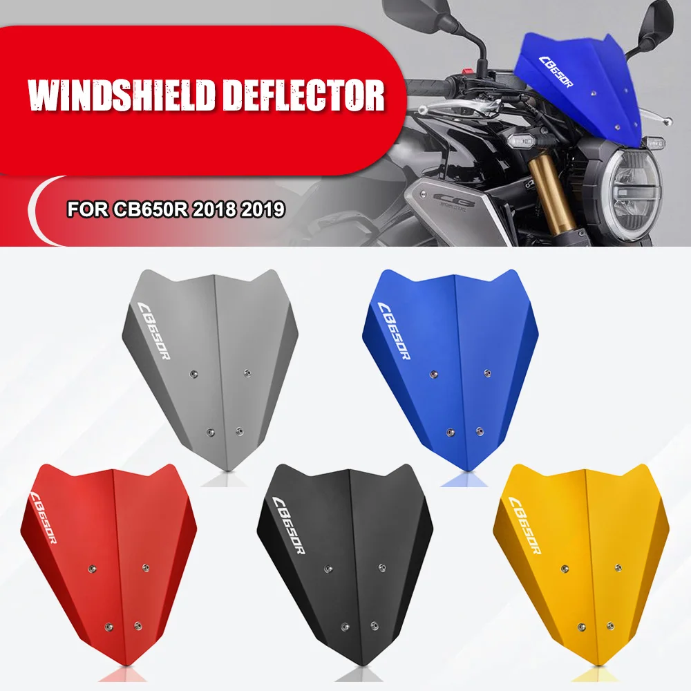 

Motorcycle Windshield Wind Deflector Viser VIsor WindScreen Accessories FOR HONDA CB650R 2018 2019 Aluminum CNC CB 650 R 2019