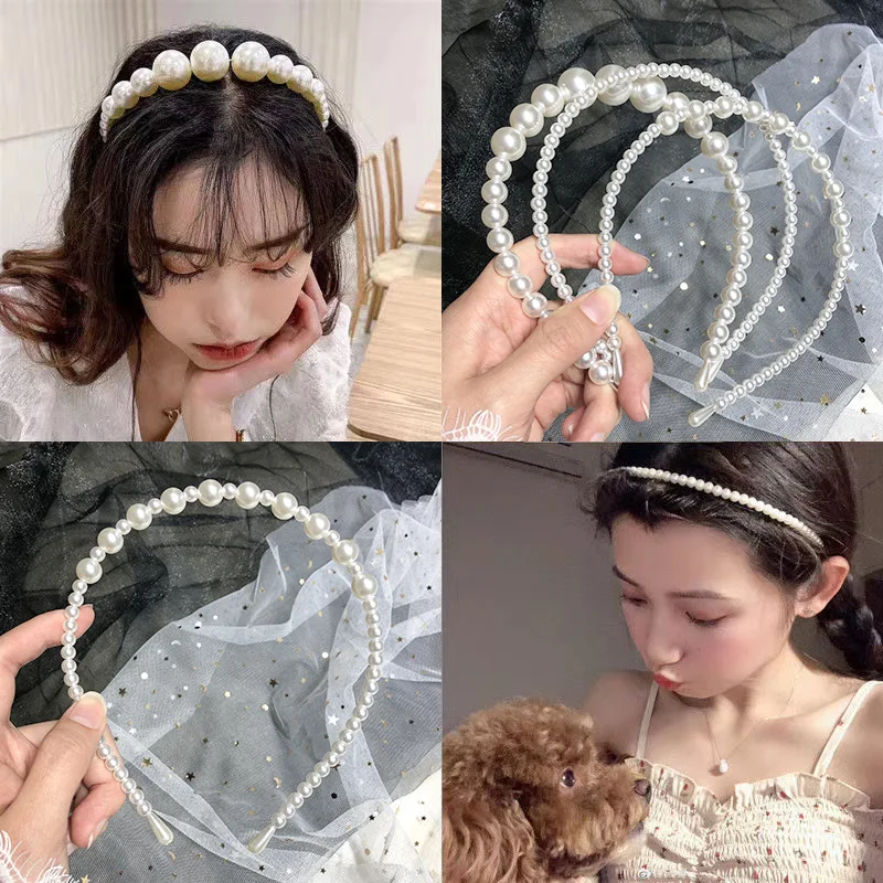 

Korean Fashion Vintage Pearl Hairbands Girls Elegant Barrettes Women Barrettes Updo Hair Pin Headwear Girls Kids Hair Accessorie