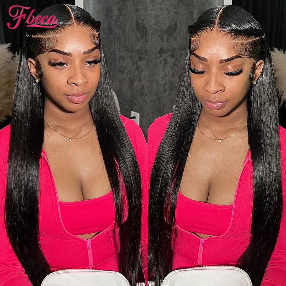 

32 36 Inch Natural Color 13x6 HD Lace Front Human Hair Wig for Women Straight Brazilian 13x4 Brown Lace Frontal Wigs Human Hair