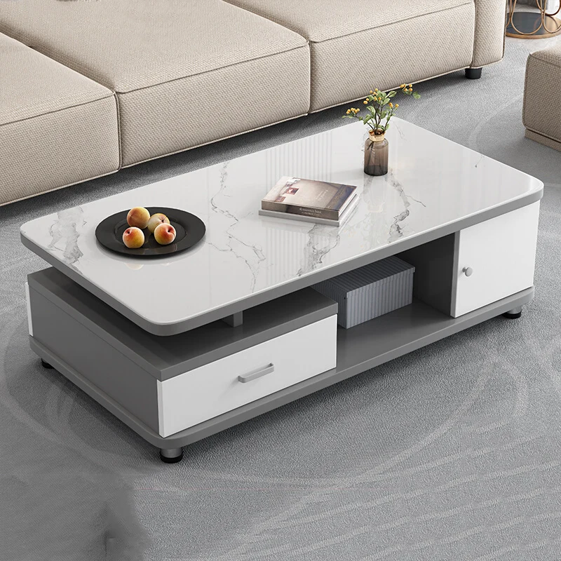

Modern Decoration Coffee Table Wood Storage Drawers Side Table Living R