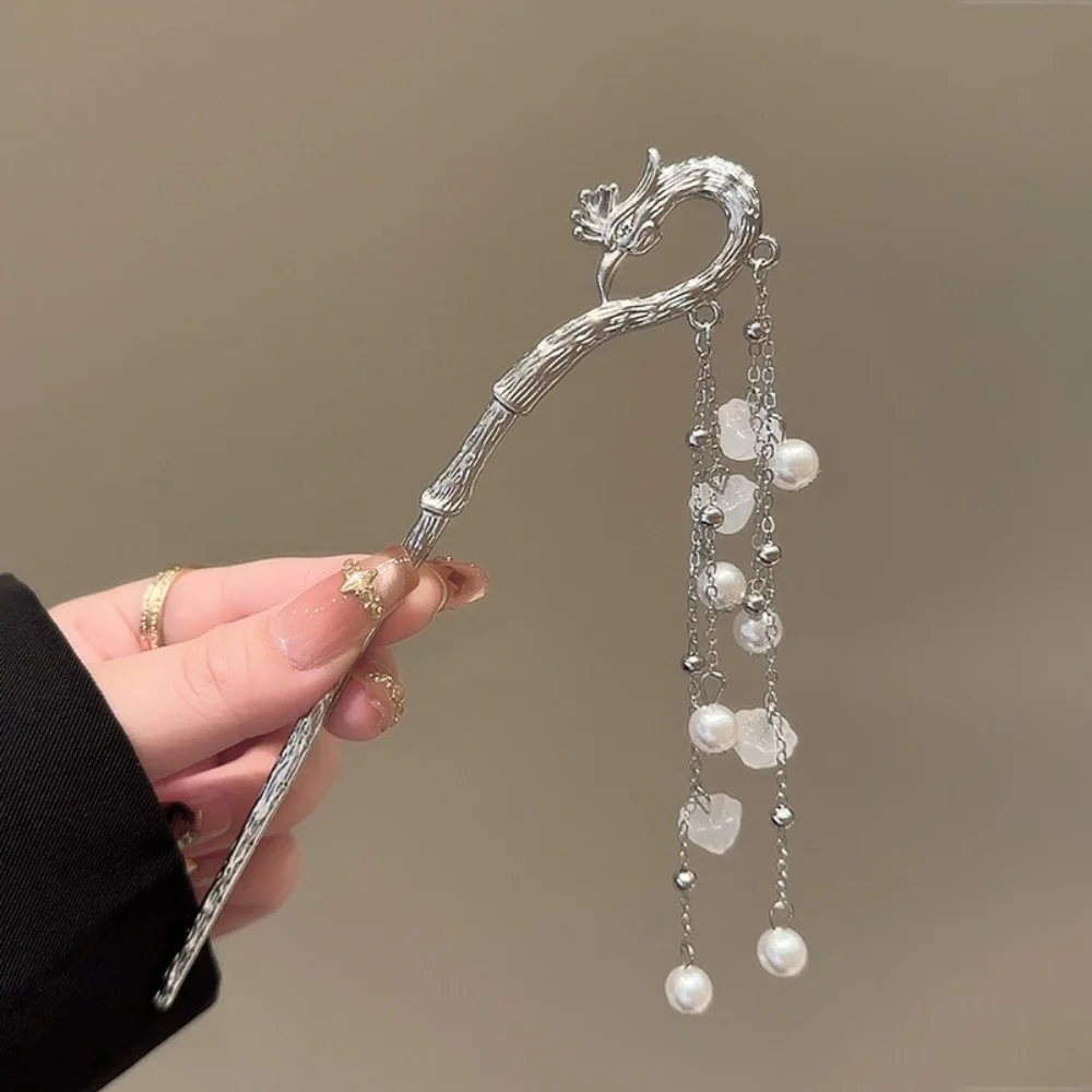 1個入り 女性用 2026年新作 美しい中国風 鳳凰タッセル ステップシェイク ペンダント ヘアピン レトロ 高級感 多用途 ヘッドウェア ヘアピン