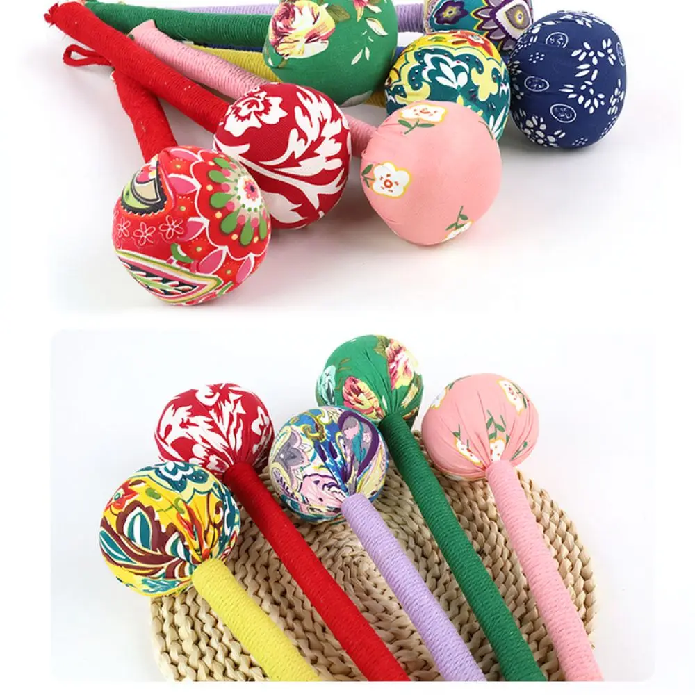 Portable Wormwood Percussion Stick Manual Muscle Relaxation Tool Shoulder Back Massage Hammer Natural Linen Herbal Device