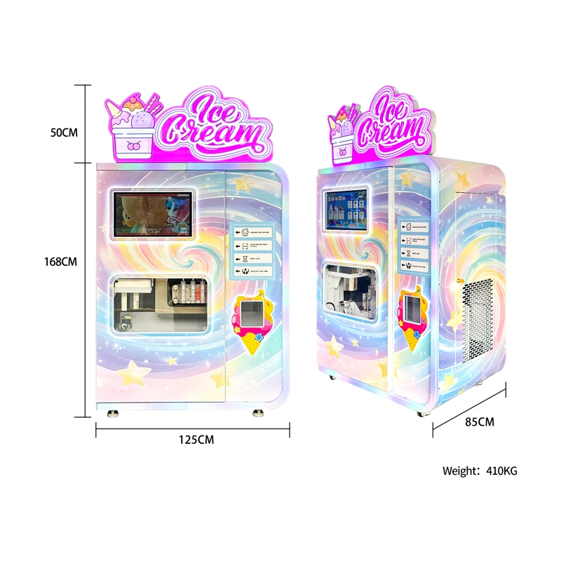 High productivity fully automatic new soft ice cream machine Dual compressor rapid cooling Compatible