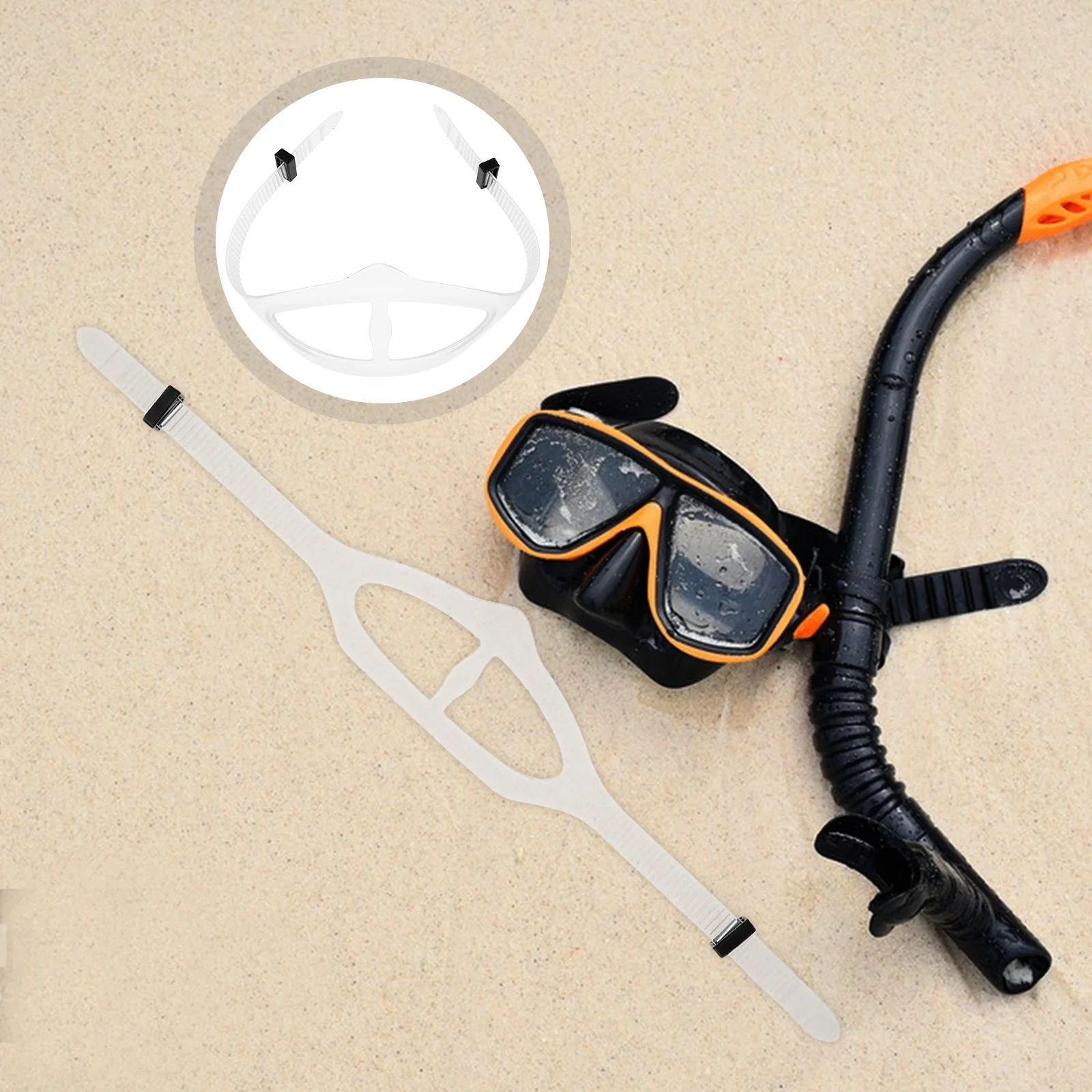 

2Pcs Universal Silicone Dive Mask Strap Replacement Comfortable Secure for Swimming Diving Snorkeling Accessories