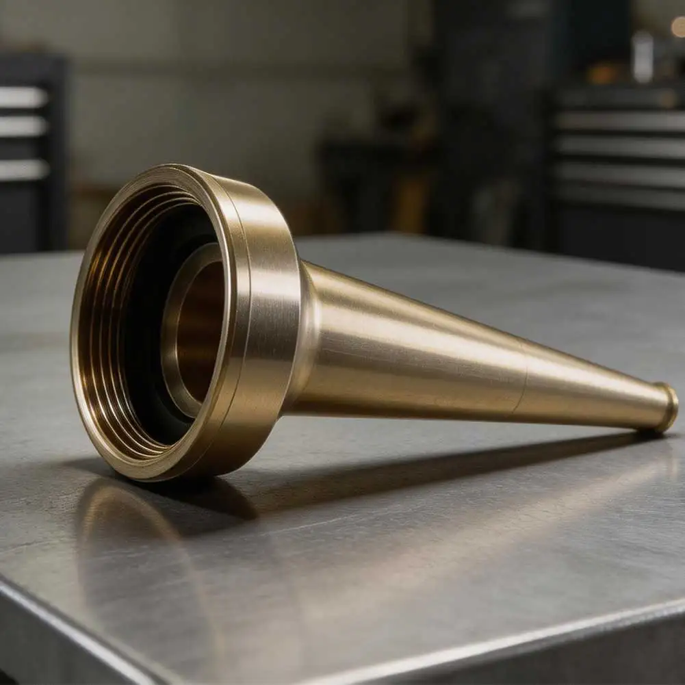 Brass Fire Nozzle Compatible with Fire Monitor Mounts Swivel Adapters and Hose Reel Assemblies in Fixed Protection Installations