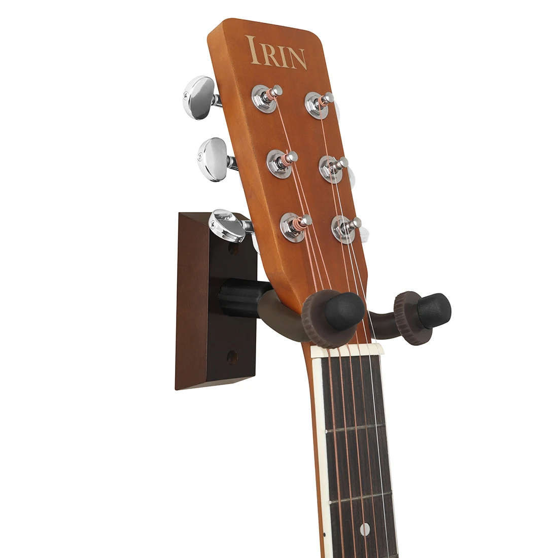 Guitar Wall Mount Stand Walnut Base Hook Metal Wall Stand Bracket for Violin Bass Banjo Ukulele Guitar Parts & Accessories