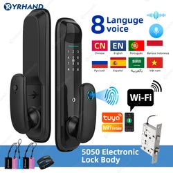 Tuya wifi Smart Home cerradura inteligente With WiFi control remoto Fingerprint tuya Smart Door Lock Digital Password APP Unlock