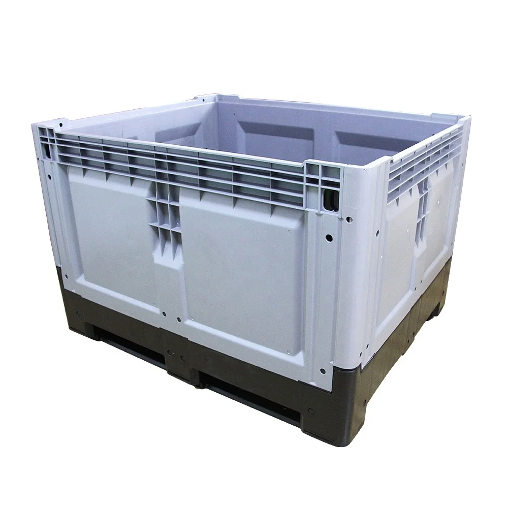 670L Plastic Folding Crate With Lid Plastic Crates For Growing Fruits And Vegetables PP Material Logistics Box