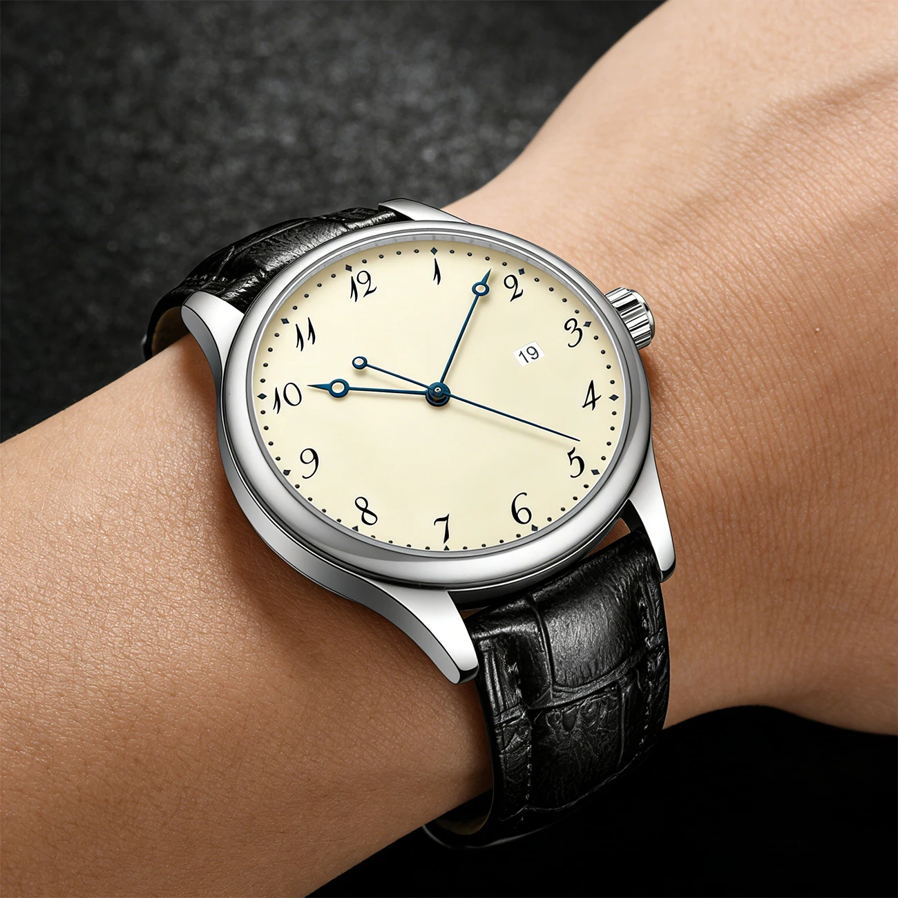2026 New Classic Arabic Digital Quartz Watch, Casual Fashion Leather Strap, Men's Watch, Men's Waterproof Sports Watch