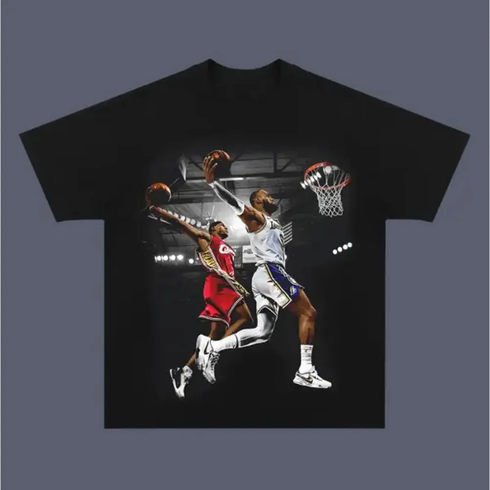 Lebron James Dunk Vintage Tee, Lebron James T-Shirt, Unisex Basketball Shirt, Hip Hop Graphic Tees, Gifts Shirt, Menswear Womenswear Streetwear