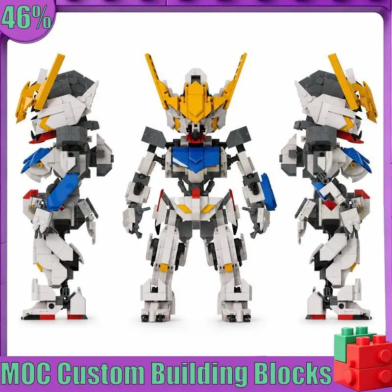 909PCS Sci-Fi Robot Mecha MOC Custom Puzzle Model DIY Assembly Educational Toy Creative Building Blocks Collection Display Gift