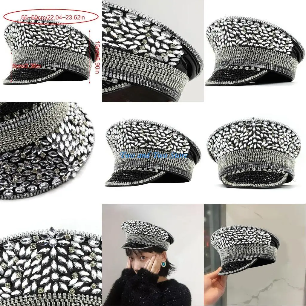 

HX6F Wedding Bride Hat Uniform Costumes Military Hat Wedding Hat Carnivals Party Cap