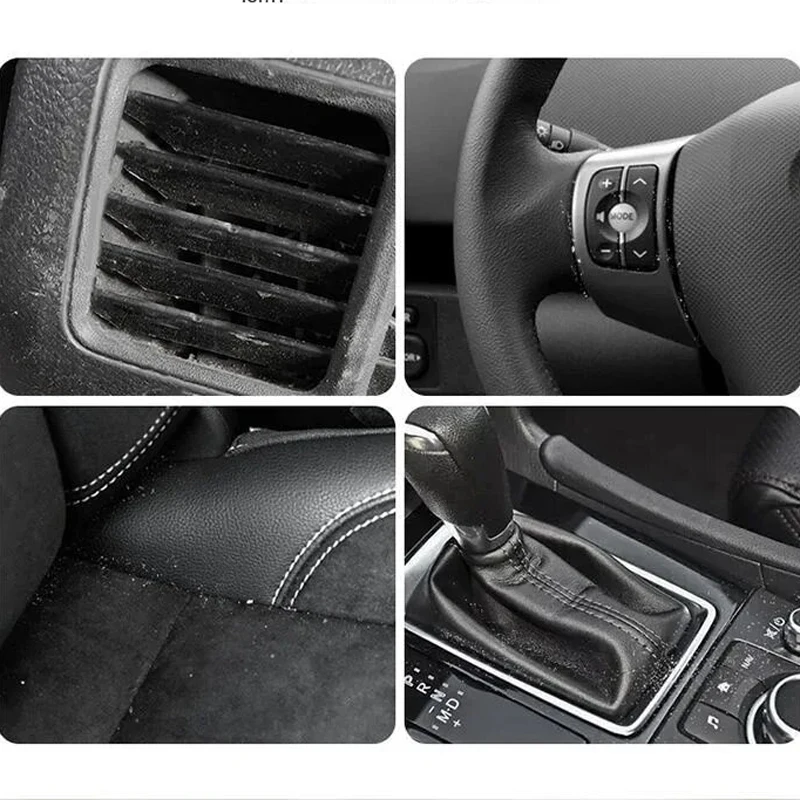 Auto-interieur schoonmaakgereedschap Kunstmatige autoborstel Spleet Afstoffen Detaillering Auto Air Vent Reiniging Zachte borstel met behuizing