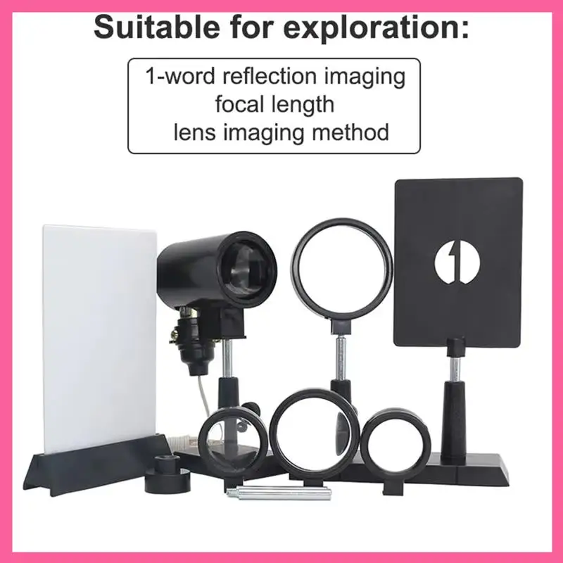 HOT-Optical Experiment Set Plano Convex Lenses Double Convex Lens Candle Holders 1 Set Screen Light Convex Concave Lens