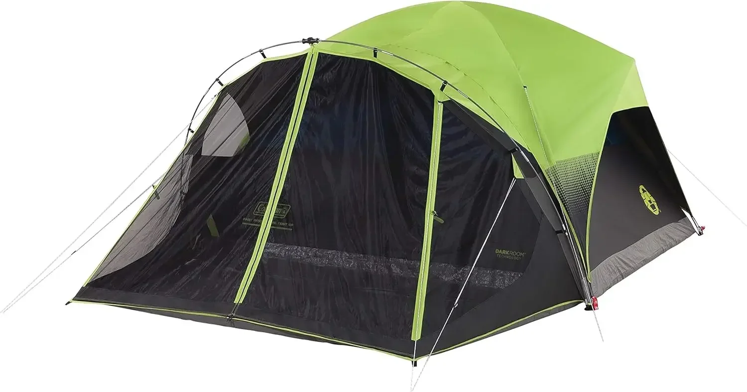 Carlsbad Dark Room Camping Tent with Screened Porch, 4/6 Person Tent Blocks 90% of Sunlight and Keeps Inside Cool, Weath