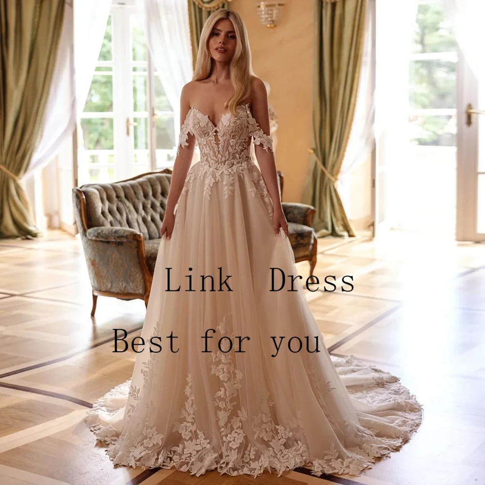 Champagne Wedding Dresses for Ladies Empire Soft Tulle Bridal Gowns Exquisite Sleeveless Vestidos De Novia 2026 Summer New