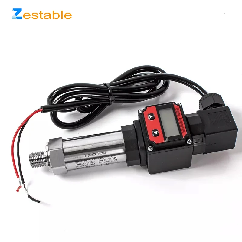 LCD Display Pressure Transmitter 4-20mA 0-5V 10V Output Air Water Liquid Oil Transducer Vacuum Pressure Negative Pressure Sensor