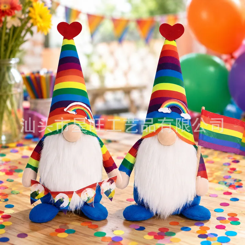 Colorful Sitting Faceless Gnome Figurine, Creative Old‑Man‑Style Doll, Festival Gift Desktop Home Ornament Decoration